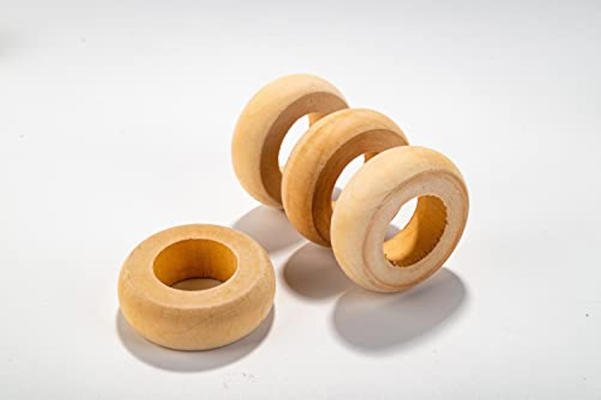 Wooden Napkin Rings Set of 10, Rustic Table Decor